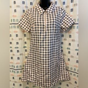 Retro Geometric Mini Dress